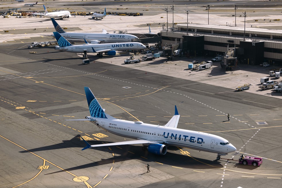 A United Airlines — Foto: Angus Mordant/Bloomberg
