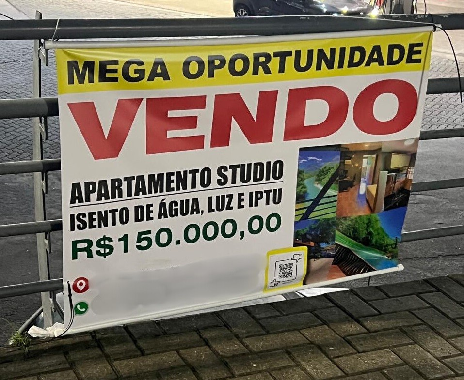 Anúncio de imóvel na Barra da Tijuca promete isenção de... água, luz e IPTU