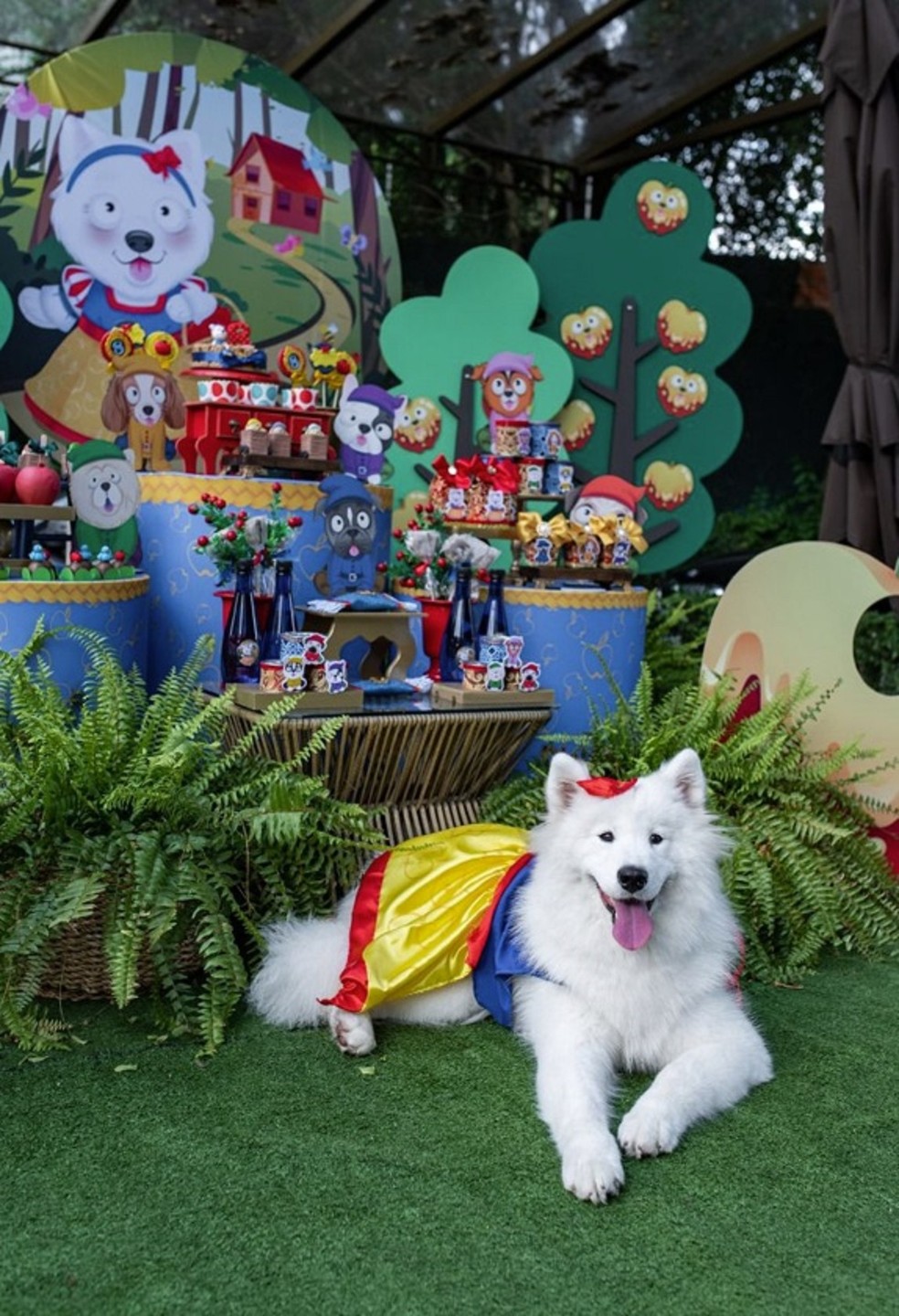 Petra em sua festa de 'mesversário' de oito meses, com o tema Branca de Neve — Foto: Arquivo pessoal