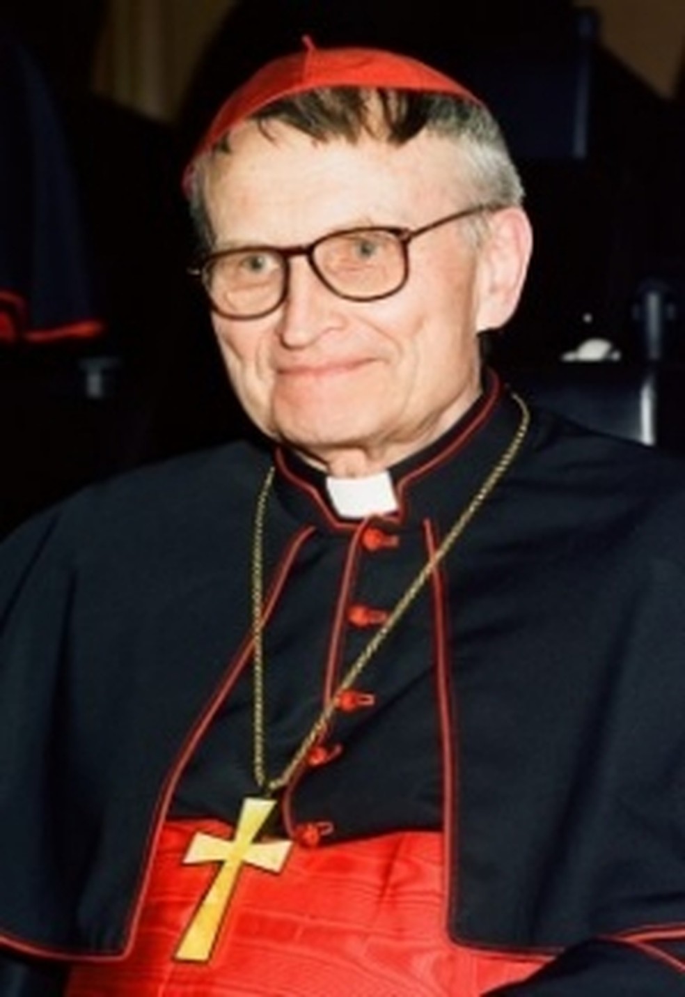 Janis Pujats, arcebispo emérito de Riga, na Letônia, foi nomeado "em segredo" pelo Papa João Paulo II em 1998 — Foto: Divulgação/Vaticano