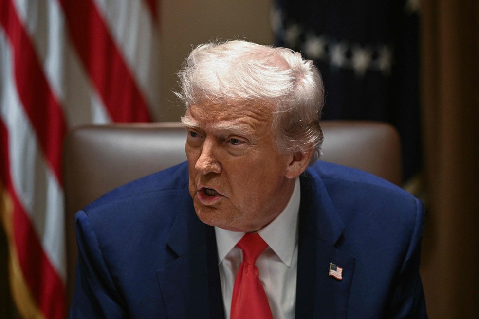O presidente dos EUA, Donald Trump — Foto: Brendan SMIALOWSKI / AFP