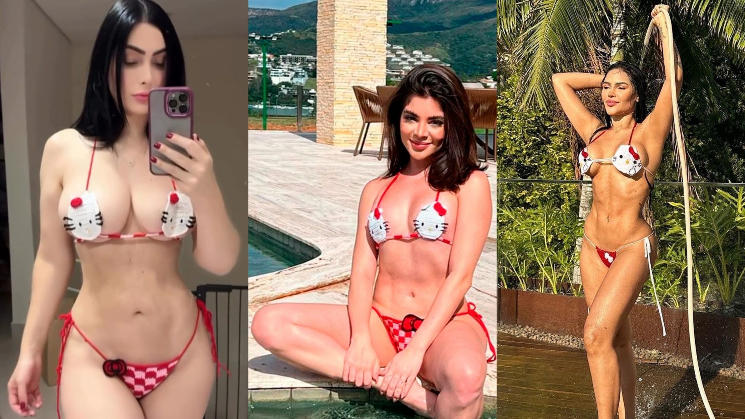 Gkay, Flay e agora Francine Piaia: biquíni da Hello Kitty domina o feed das famosas