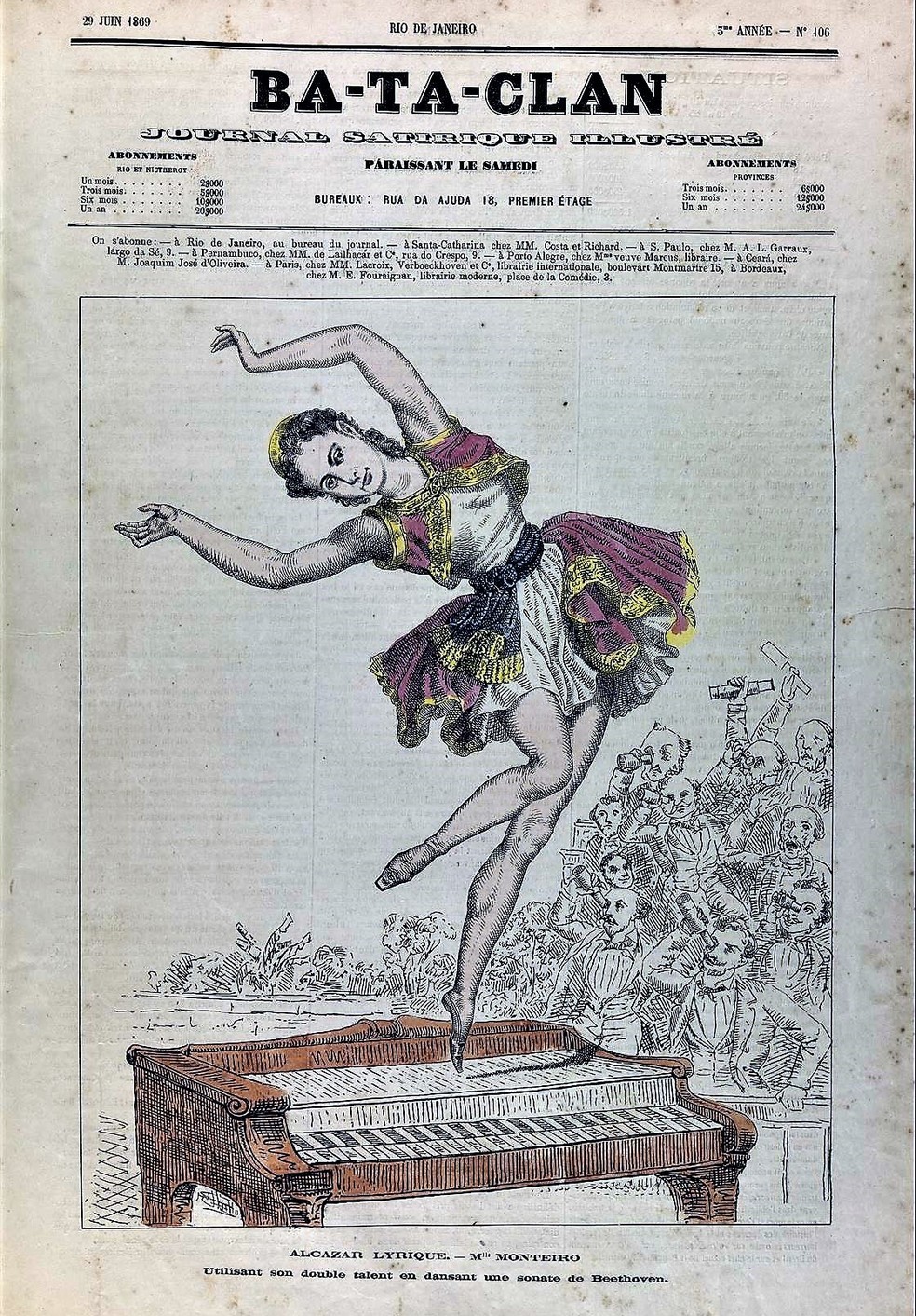 Edição da "Ba-Ta-Clan", precursora do jornalismo erótico no país — Foto: Reprodução