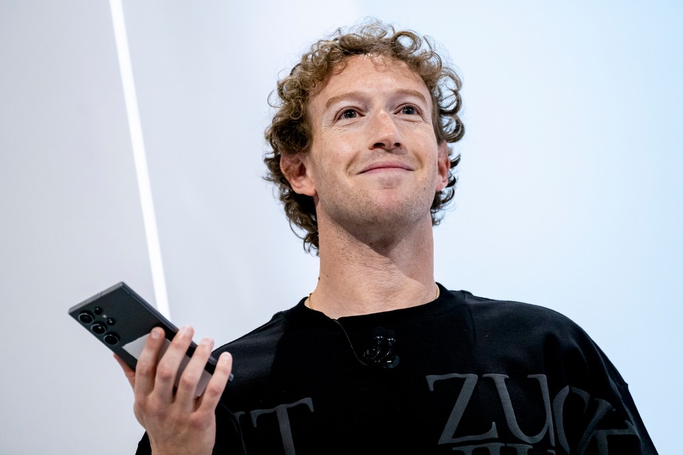 Mark Zuckerberg, da Meta, está entre os que mais perderam com as tarifas de Trump — Foto: Bloomberg