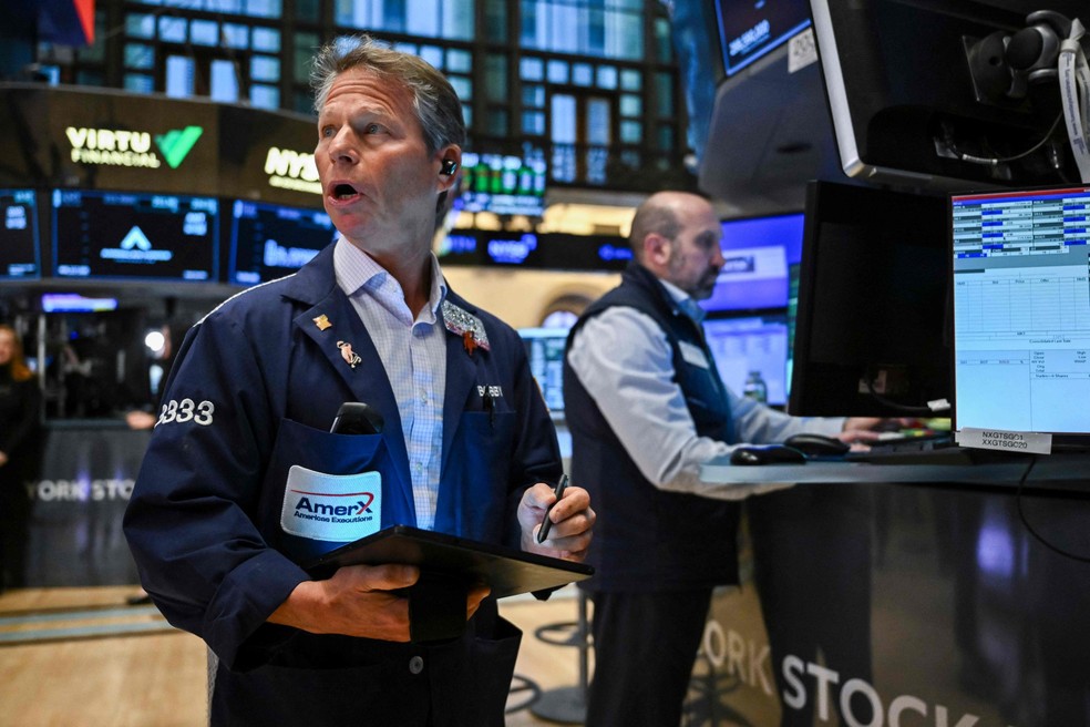 Instabilidade tomou conta do mercado de títulos americanos nos últimos dias — Foto: Angela Weiss/AFP