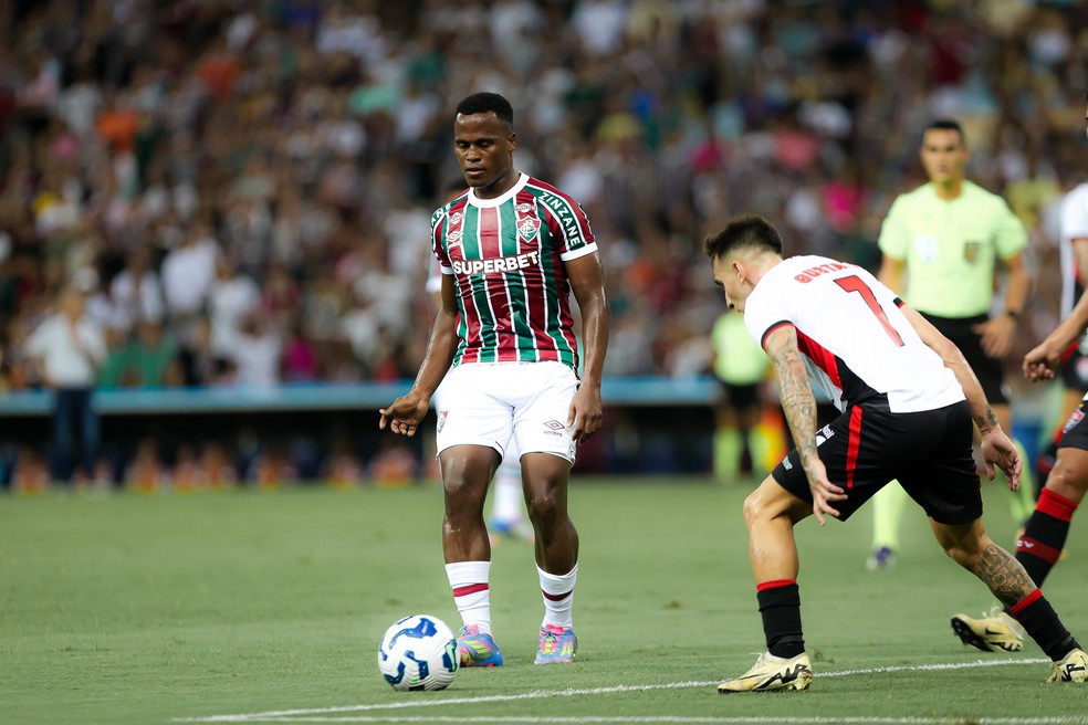 Arias foi um dos destaques em Fluminense x Vitória — Foto: MARINA GARCIA / FLUMINENSE F.C.