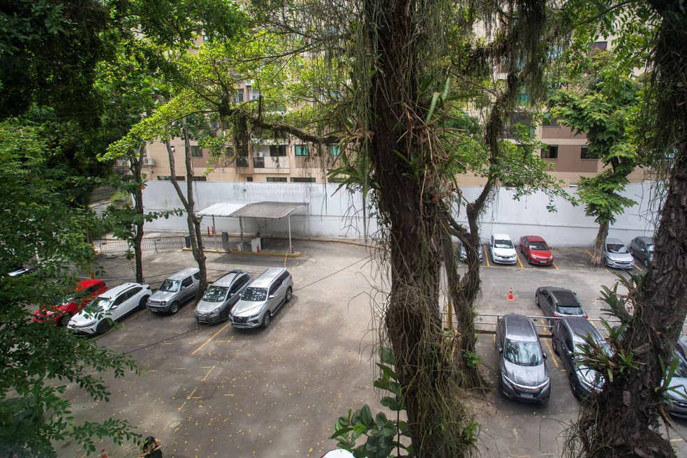 Estacionamento dará lugar ao Instituto de Inteligência Artificial da PUC-Rio, que ficará pronto em 2027 — Foto: Ana Branco / Agência O Globo