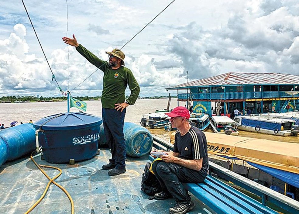 Registro de Bruno Pereira e Dom Phillips em Tabatinga, no estado do Amazonas, a caminho do Vale do Javari, em 2018 — Foto: Divulgação/Gary Calton/2018