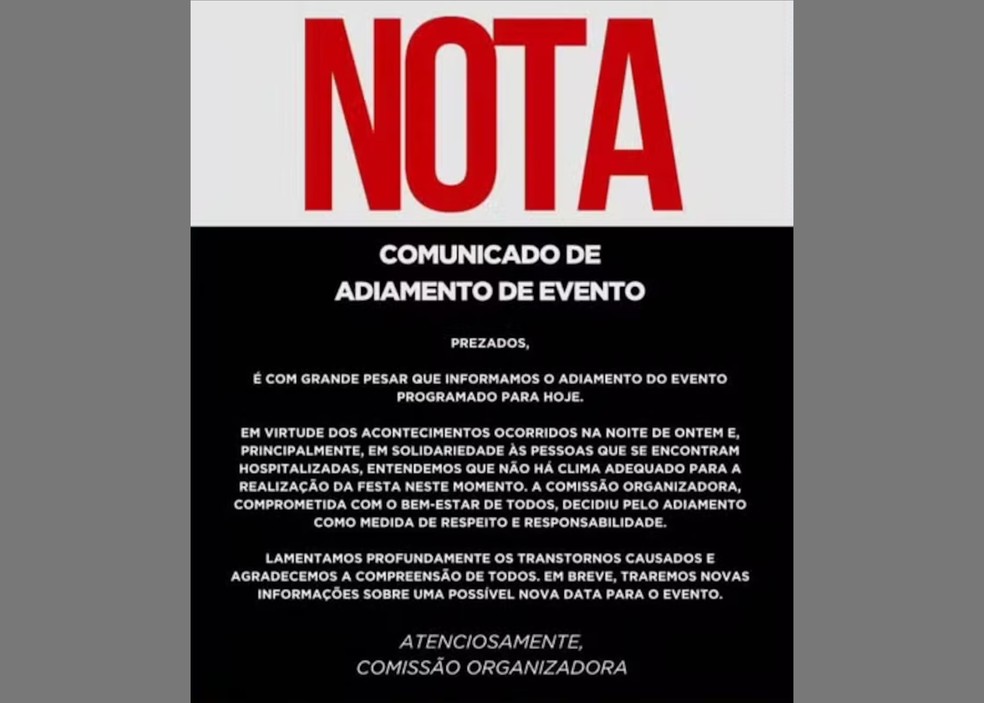 'Festa dos 100 Dias': Evento organizado por alunos da Unesp foi adiado após estudantes serem internados com coma alcoólico — Foto: Reprodução/EPTV