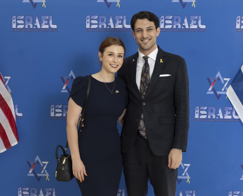 Yaron Lischinsky e Sarah Milgrim eram funcionários da embaixada — Foto: Reprodução/ @IsraelinUSA/Twitter