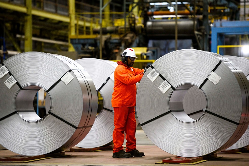 Governo americano vai aumentar as tarifas sobre o aço de 25% para 50% — Foto: Bloomberg
