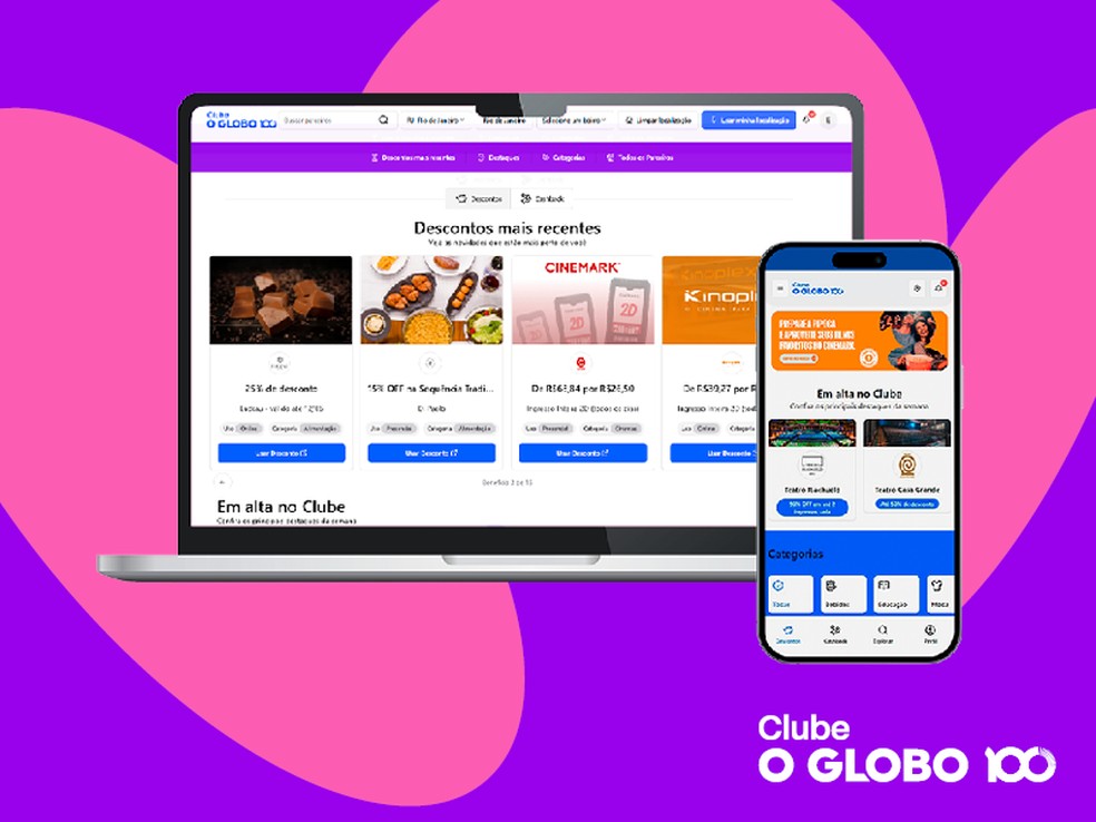 Novo site do Clube O GLOBO — Foto: Divulgação