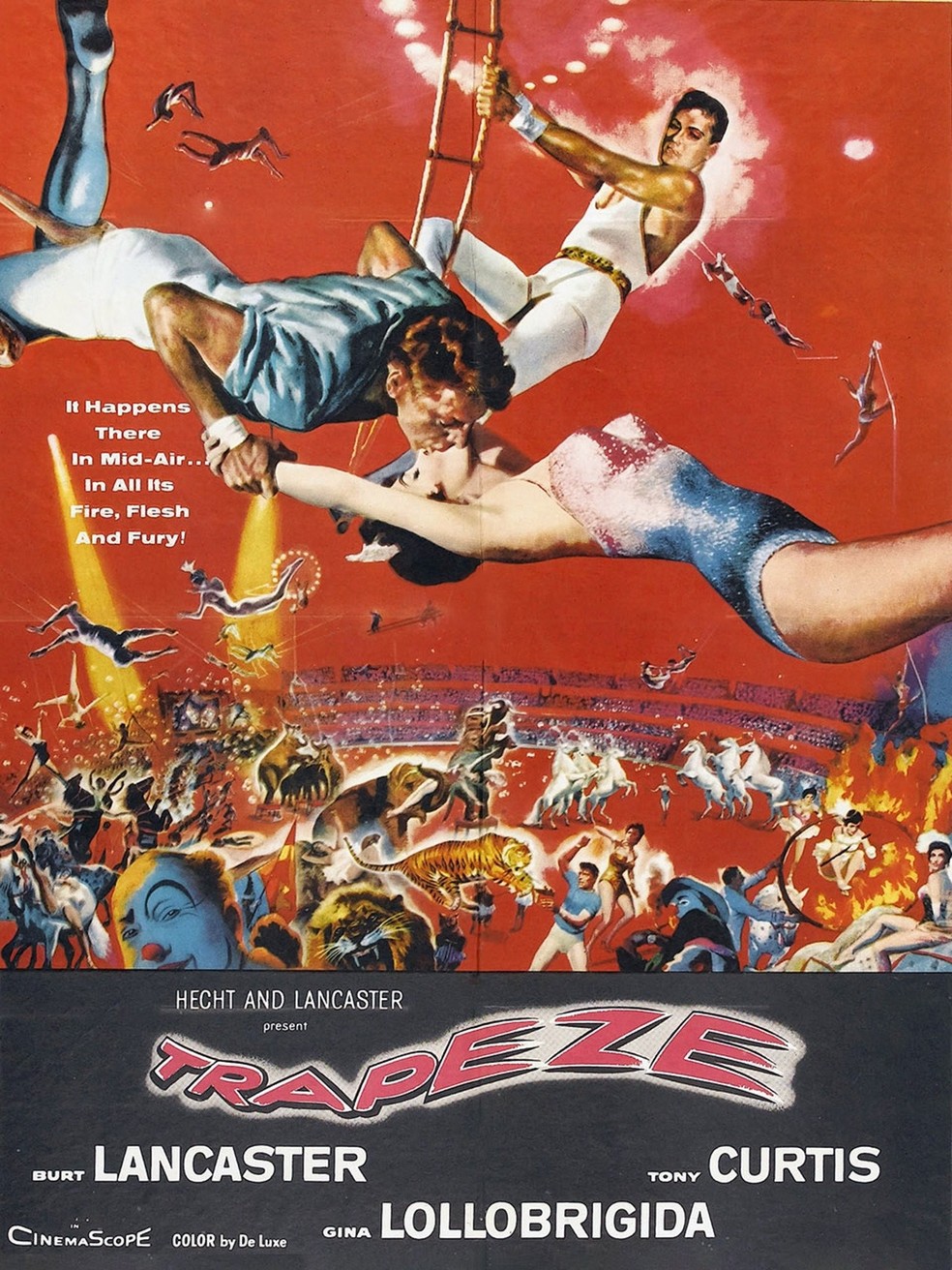 Pôster do filme "Trapézio", dirigido por Carol Reed em 1955 — Foto: Reprodução