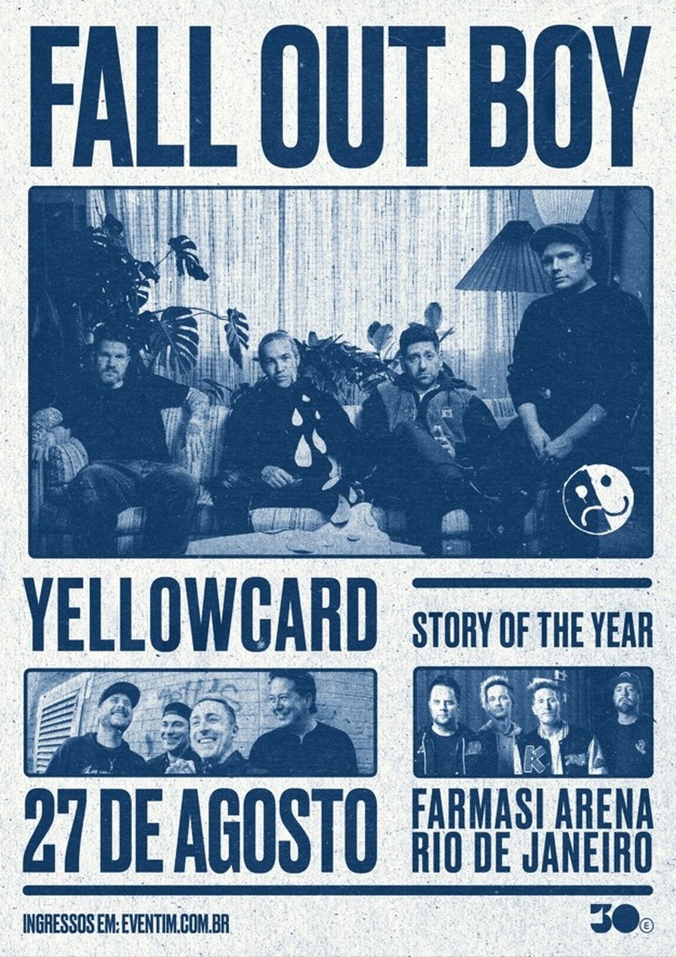Fall Out Boy, Yellowcard e Story Of The Year vêm ao Brasil em agosto — Foto: Divulgação
