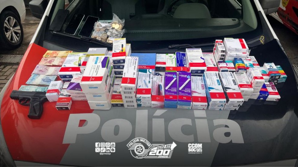 Produtos apreendidos na delegacia em Sumaré (SP) — Foto: Divulgação