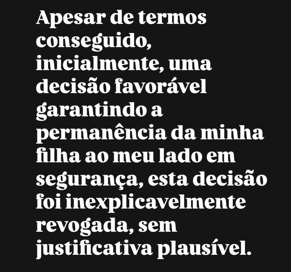 Imagem de texto público no Instagram de Marcilene Pereira — Foto: Reprodução/Instagram