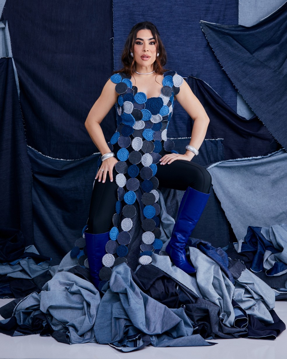 Naiara Azevedo lança coleção com jeans sustentável para o São João 2025 — Foto: Divulgação Rafa Manson