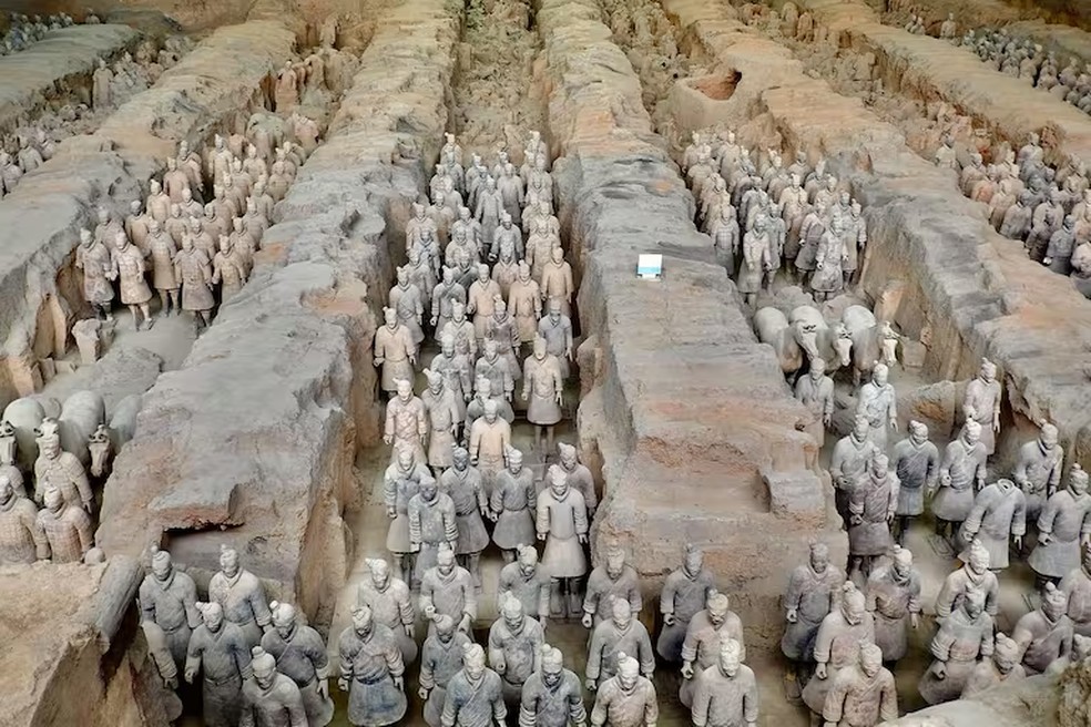 O Exército de Terracota foi criado por volta de 209 a.C — Foto: Pexels