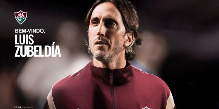 Zubeldia foi anunciado oficialmente como novo técnico do Fluminense — Foto: Divulgação