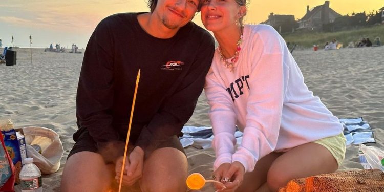 O casal Jake Bongiovi e Millie Bobby Brown — Foto: @jakebongiovi no Instagram