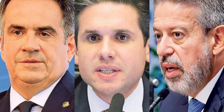 Ciro Nogueira (PP), Hugo Motta (Republicanos), Arthur Lira (PP) — Foto: Divulgação/Progressistas//AFP//Câmara dos Deputados