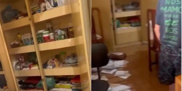 Bandidos reviraram a casa dos ex-sogro de Bolsonaro no dia 24 de agosto de 2025 — Foto: Reprodução