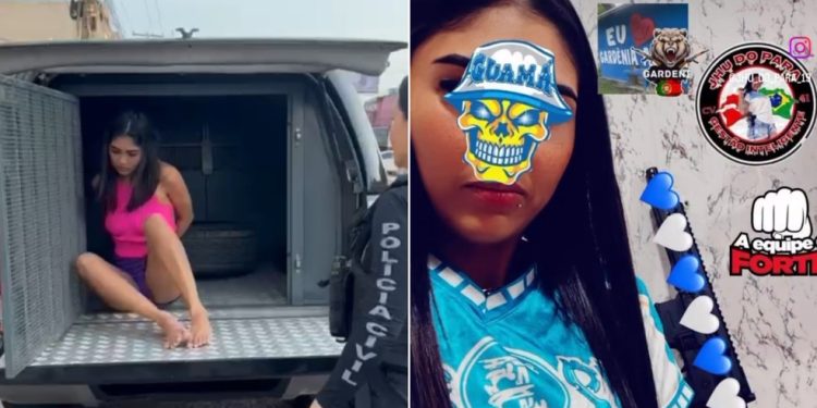 Juliana Santos, conhecida como “Ju Pará”, foi presa em Belém. Segundo as investigações, ela atuava como soldado do tráfico na Gardênia Azul, portando armas e circulando ao lado de lideranças locais. — Foto: Reprodução