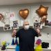 Alexandre Faro ganhou uma festa no dia da alta, no Centro Médico da Gávea do Hospital São Lucas Copacabana — Foto: Arquivo pessoal