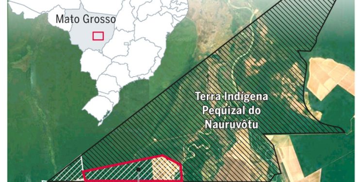 Área demarcada — Foto: Editoria de Arte