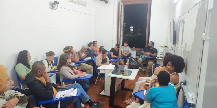 Aula do preparatório para o mestrado na Escola de Comunicação, em 2024 — Foto: Arquivo pessoal