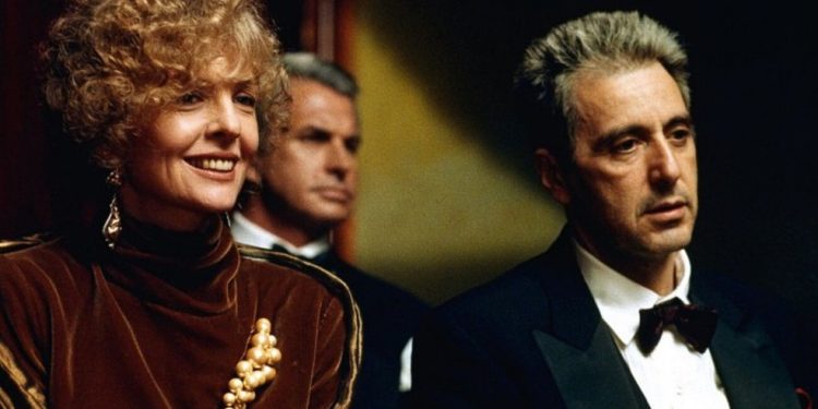Diane Keaton e Al Pacino em 'O poderoso chefão III' — Foto: Divulgação