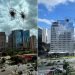 Prédio atingido por disparo de arma de fogo na Faria Lima, São Paulo — Foto: Reprodução