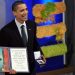 Presidente dos EUA, Barack Obama, ao receber o Nobel da Paz de 2009 — Foto: Jewel SAMAD/AFP