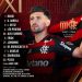 Escalação do Flamengo para enfrentar Racing — Foto: Divulgação