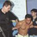 Elias Maluco ao ser preso pela morte de Tim Lopes, em 2002 — Foto: Domingos Peixoto