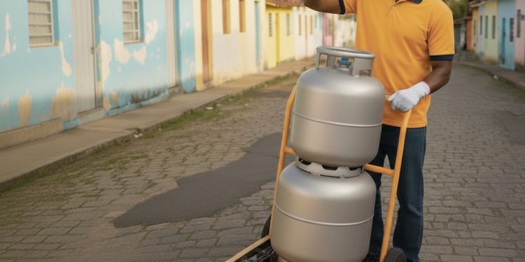 Os botijões de gás só podem ser vendidos cheios e lacrados. Cada distribuidora comercializa apenas os itens de sua própria marca, gravada em alto-relevo, para segurança do consumidor — Foto: Divulgação/Sindigás