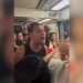 Passageira filma homens xingando e fazendo gestos obscenos após serem expulsos do trem