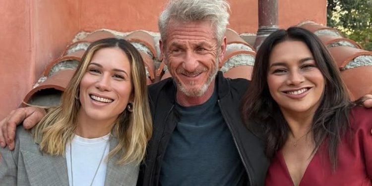Mariana Brennand, diretora de 'Manas', Sean Penn e Dira Paes — Foto: Reprodução/Instagram