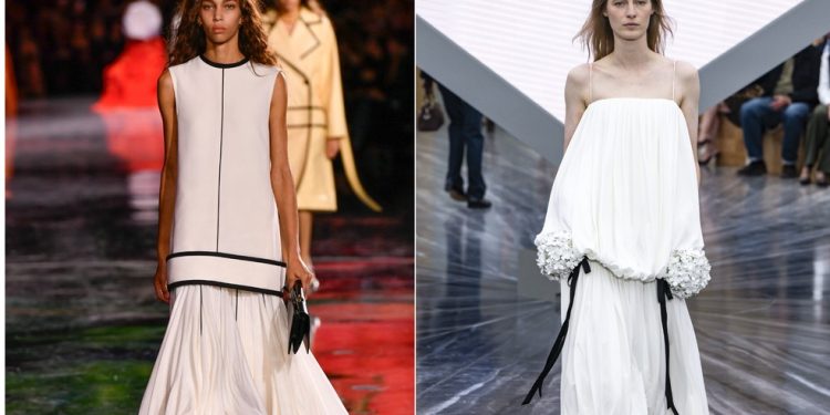 Coleção de verão da Chanel e da Dior, respectivamente — Foto: Getty Images