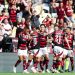 Pedro fazendo o terceiro gol do Flamengo contra o Palmeiras — Foto: Gilvan de Souza/Flamengo