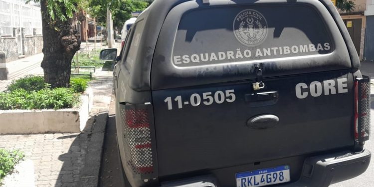 Esquadrão antibomba da Coordenadoria de Recursos Especiais (Core) foi acionado — Foto: Divulgação / Seop