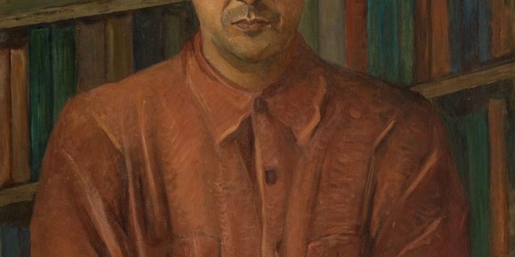 Obra "Retrato de Luís Martins I" (1933-1937), de Tarsila do Amaral — Foto: Divulgação/João Luiz Musa