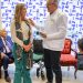 Tatiana Sampaio, pesquisadora da UFRJ responsável pela polilaminina, e Alexandre Padilha, ministro da Saúde. — Foto: Walterson Rosa - Ministério da Saúde