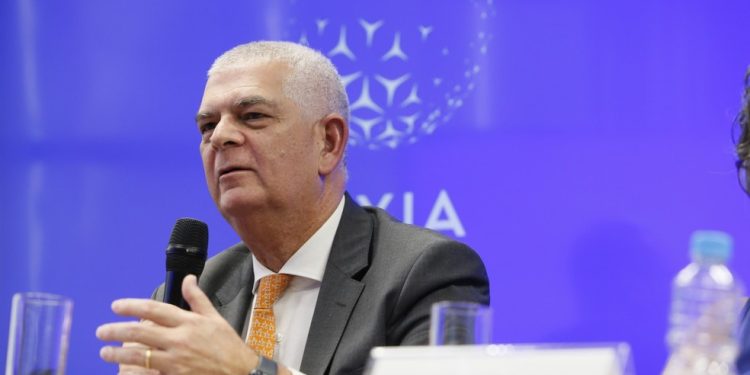 Ivan Monteiro, CEO da Axia Energia, na apresentação da nova marca e nome da companhia — Foto: Marcelo Theobald