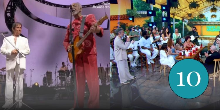 Nota 10: a transmissão da apresentação de Gilberto Gil no Multishow e a homenagem a Arlindo Cruz no 'Caldeirão'