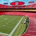 Nova tecnologia de gramado natural usada na NFL chega ao Brasil — Foto: GEHA Field at Arrowhead Stadium, casa do Kansas City Chiefs - Foto @gehafield - Reprodução