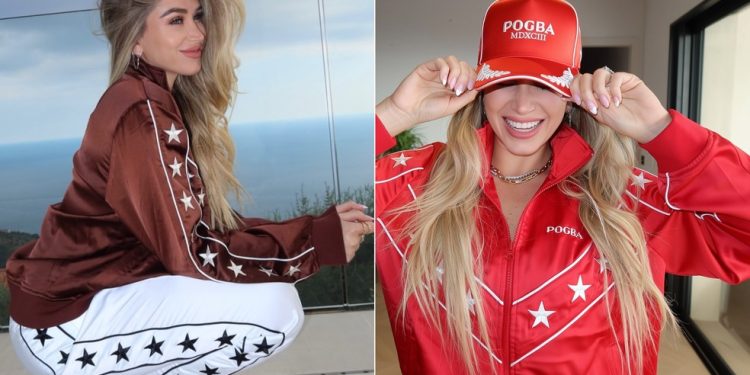 Zulay Pogba veste looks do primeiro drop da marca do jogador — Foto: Reprodução/Redes sociais