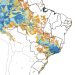 Mapa do Inpe mostra alta probabilidade de chuvas na região Sudeste, no Amazonas e em partes de Goiás, Pará e Mato Grosso — Foto: Reprodução