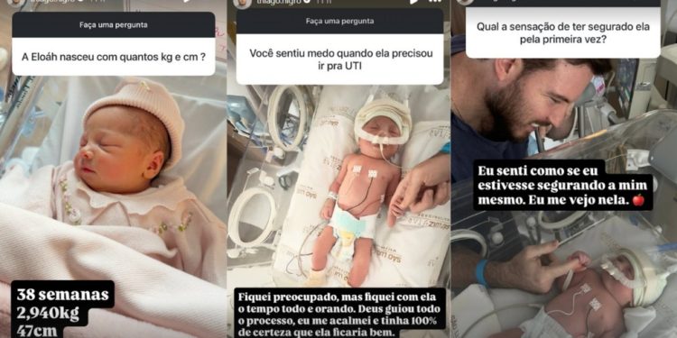 Thiago Nigro revelou emoção ao se tornar pai de Eloáh — Foto: Reprodução Instagram