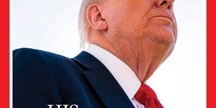 Capa da revista Time criticada por Trump por não mostrar seu cabelo — Foto: Reprodução